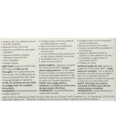 Smith and Nephew No Sting Prep Wipes - Box of 50 Wipes | Gentle and Effective Skin Prep - Buy Online on GoSupps.com