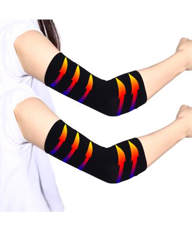 2 Pairs Arm Slimming Shaper Arm Compression Wrap Sleeve for Women Weight Loss Upper Arm Shaper Helps Lose Arm Fat All Black Color