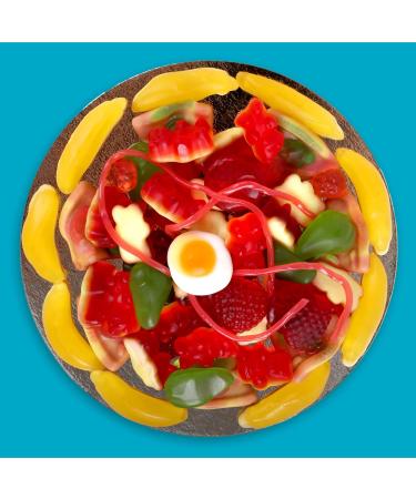 Look o Look Pizza de bonbons 300g Pizza sucr e avec guimauves fils acidul s et gommes fruit es en bo te pizza Cadeau rigolo pour anniversaires f tes d enfants et fans de sucreries - Buy Online on GoSupps.com