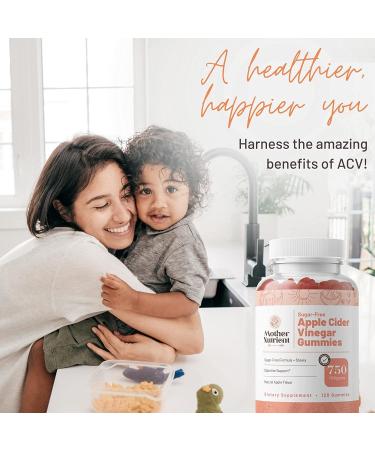 Mother Nutrient Sugar-Free Apple Cider Vinegar Gummies - 2-Month Supply (120 Gummies) | Raw & Unfiltered ACV Sweetened with Stevia - Buy Online on GoSupps.com