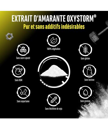 Nitrate Powder (Oxystorm ) 75 g - Poudre d'extrait de feuille d'amarante pure - Optimal pour les boosters pr -entra nement - Poudre pure - Vegan - Buy Online on GoSupps.com