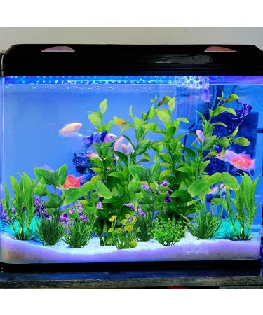 PietyPet Artificial Aquarium Plants - Lifelike Decor for Fish Tanks | 10pcs Green Simulation Plants for Household and Office Aquariums - Buy Online on GoSupps.com