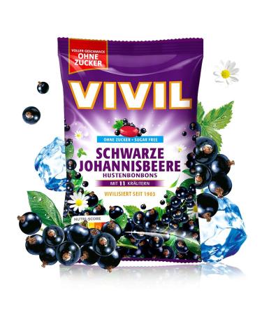 Buy VIVIL Blackcurrant Cough Drops - Sugar-Free 120g | Fast International Shipping - Buy Online on GoSupps.com