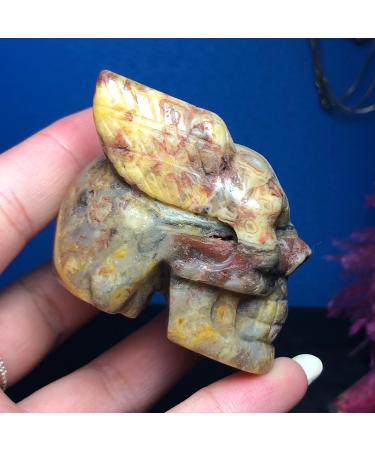 Home Decoration Natural Quartz Crystal Indian Style Skull Hand Carved and Polished Rare Gemstone Home Decoration Collection Stones ERTEYIN - Buy Online on GoSupps.com