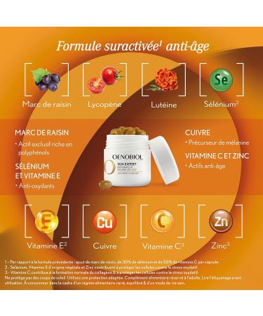 OENOBIOL Sun Expert Anti-Aging Sun Preparer - Proven Anti-Aging Effectiveness - Reinforced Cell Protection - Promotes an intense radiant tan - Food Supplement 2 x 30 capsules - 2 months - Buy Online on GoSupps.com