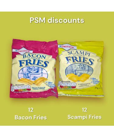 Smiths Scampi Bacon Card | 12 Scampi Fries | 12 Bacon Fries | Mixed card of Scampi Bacon - Buy Online on GoSupps.com