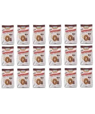 Divella Divella Ottimani Integrali con gocce di Cioccolato Whole Grain Cookies with Chocolate Chips and Wheat Germs (Pack of 18)