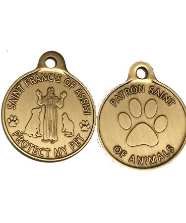 Saint Francis of Assisi Pet Protection Bronze Tag Charm - RecoveryChip - Buy Online on GoSupps.com