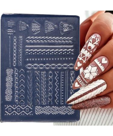 MCAORI 3D Nail Art Mold with Variety of Patterns Template Carving Sticker Stencil Tools Creative Stunning Nail Decorations - Buy Online on GoSupps.com