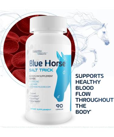 Blue Horse Salt Trick - Our Best Blood Flow Supplement for Men - Our Best Circulation Supplement - Male Circulation Supplements Nitric Oxide Vasodilator to Improve Blood Flow 7 Blue Salt Trick for Men - Buy Online on GoSupps.com