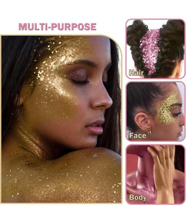 Gold Body Face Glitter Stick | Long-Lasting Holographic Mermaid Makeup | Ideal for Concerts & Raves - Buy Online on GoSupps.com
