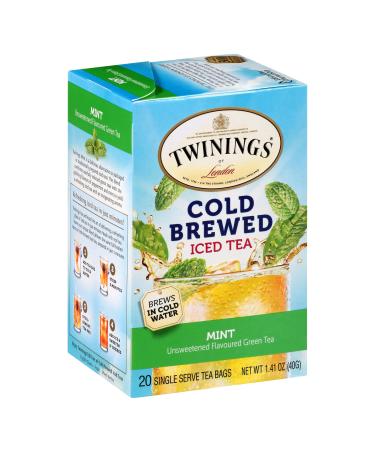 Twinings Cold Brewed Iced Tea Green Tea with Mint 20 Tea Bags 1.41 oz (40 g)