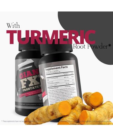 Giant FX7 Prostate Plus - Prostate Supplements for Prostate Support & Blood Flow - Aid Energy & Endurance - Promote Healthy Prostate Function & Size - Male Prostate Support with Zinc - Buy Online on GoSupps.com