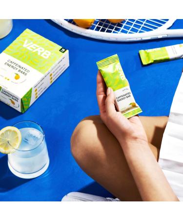 Verb Energy Lemon Caffeinated Snack Bars - 90 Calorie Low Sugar Vegan & Gluten Free Nutrition Bars with Organic Green Tea - 16 Count Pack - Buy Online on GoSupps.com