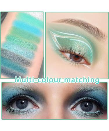 Green Eyeshadow Makeup Palette 9 Colors Matte Blendable Eye Shadow Palette Makeup Waterproof Long Lasting Highly Pigmented Colorful Shimmer Forest Green Eye Shadow Plattet for Women - Buy Online on GoSupps.com