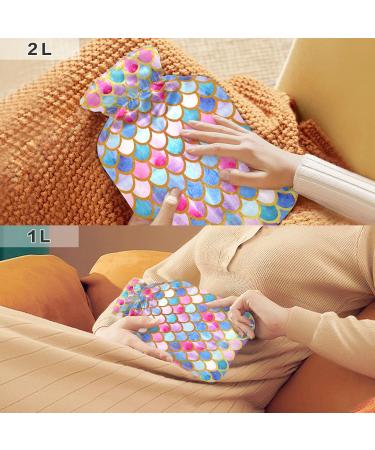 Mermaid Scales Gold Hot Water Bottle | 1L Pain Relief & Comfort | Ideal for Feet Bed Warmers & Hand Heating - Buy Online on GoSupps.com