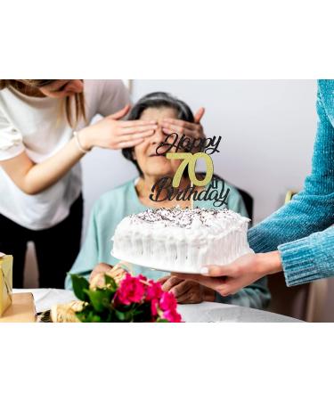 Shop Sumerk 70th Birthday Cake Attachments - Gold & Black Decorations Perfect Party Accessories - Buy Online on GoSupps.com