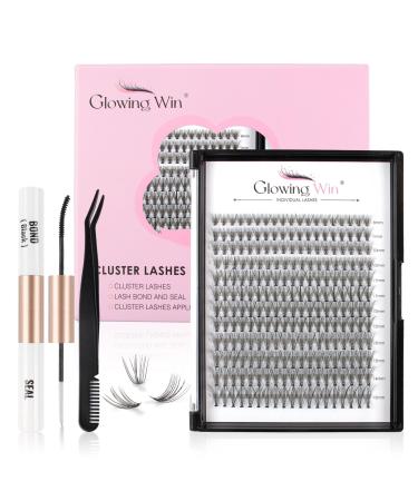 Glowing Win single eyelash extensions set cluster lashes kit individual lashes eyelash extension single eyelashes with lash bond and sea and applianter 228 PCs 0.07c 20d of course incorrect eyelashes kit-12-0.07c-20d - Buy Online on GoSupps.com