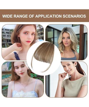 Clip in Bangs Real Hair Human Hair Bangs Extensions Clip on Air Bangs Neat Bangs Hair Extension Natural Color Fringe Hairpieces Hair Bangs for Daily Wear Light Brown - Buy Online on GoSupps.com