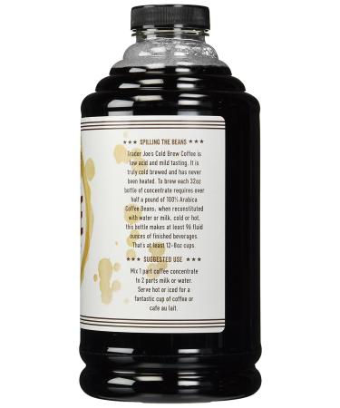 Trader Joe's Cold Brew Coffee Concentrate 2-Pack 32 Fl Oz - Premium Quality Cold Brew Coffee - Buy Online on GoSupps.com