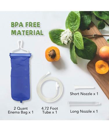 TopQuaFocus Enema Bag Kit - 2 Litre Home & Travel Coffee Enema Irrigator Set for Colon Cleaning - Men and Women - Buy Online on GoSupps.com