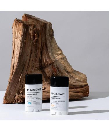 MARLOWE. No. 024 Mens Santal Deodorant 2.5 oz Natural Deodorant for Men Aluminum Free Stick Made with Coconut Oil Shea Butter & Jojoba Natural Ingredients Warm Amber Spice & Citron Scent - Buy Online on GoSupps.com