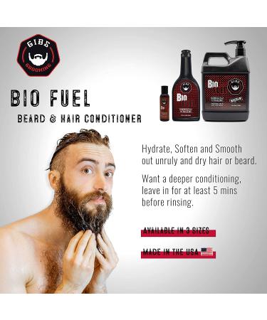 GIBS BioFuel Hair Conditioner for Men - Moisturizing Beard and Hair Conditioner - 12 Fl Oz - Buy Online on GoSupps.com