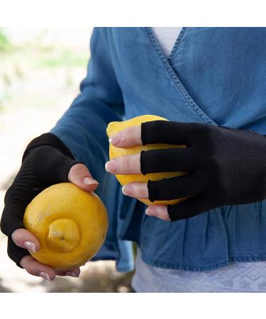 Hotcakes Copper-Infused Arthritis Support Gloves for Men and Women - Fingerless Compression Gloves for Carpal Tunnel and Pain Relief - Ergonomic Copper Gloves (L) - Buy Online on GoSupps.com