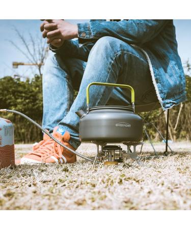 Overmont Camping Kettle Aluminum 42 FL OZ Portable Tea Coffee Pot - Outdoor Hiking Gear with Silicon Handle 1.2Medium - Buy Online on GoSupps.com
