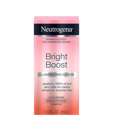 Neutrogena Bright Boost Illuminating Face Serum - Neoglucosamine & Turmeric Extract - Even Skin Tone, Reduce Dark Spots - 0.3 fl. oz - Buy Online on GoSupps.com