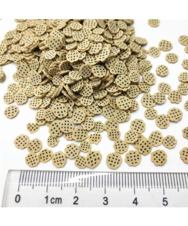 20G 1Cm Big Brown Biscuits Polymer Clay Cookie Slices For DIY Fruit Clay Slices Charms Polymer Clay Nail Art Decoration for DIY Nail Art Biscuits 5mm