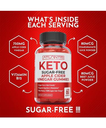 Sugar-Free Keto ACV Gummies for Weight Loss | 750MG ACV | Supports Digestion, Advanced Weight Loss, Detox & Cleansing | 60 Gummies - Buy Online on GoSupps.com