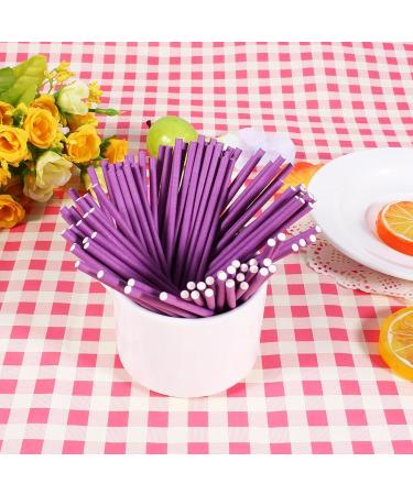 Lollipop Sticks - Colorful Candy Sticks Lollipop Sticks for Making Lollipops Cake Candy Chocolates 100 Pieces (Purple) - Buy Online on GoSupps.com
