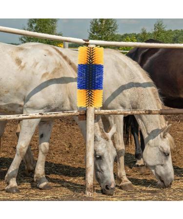 Generic Cattle Scratch Brush - Cow Brush for Itching Relief | Perfect for Cattle Horses Sheep & Pigs - Yellow - Buy Online on GoSupps.com