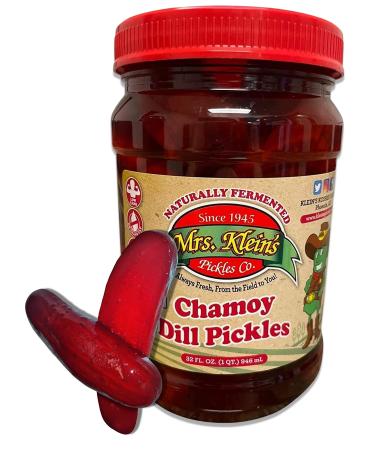 Mrs. Klein's Chamoy Pickles | Popular red pickles in Chamoy Pickle Kit to make your own chamoy pickle candy | Pickles Made with Mexican Chamoy for a salty, sour, slightly spicy and sweet flavor-Perfect for charcuterie boar