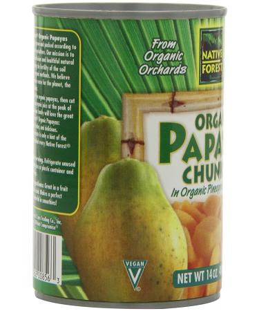 Organic Papaya Chunks - 14 oz Cans (Pack of 6) | Native Forest - Buy Online on GoSupps.com