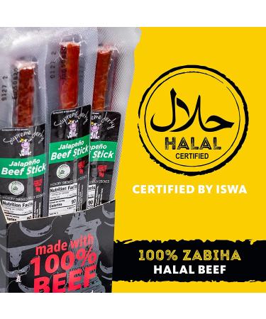 Supreme Zabiha Halal Beef Jerky Sticks 16 Count - Hand Crafted Meat Snacks (Jalapeno) - Buy Online on GoSupps.com