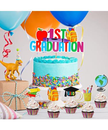 Graduation Cake Topper Graduation Cupcake Toppers Happy Kindergarten Graduation Cupcake Pick for Graduate Party Cake Decor (Nice Style 28 Pieces) - Buy Online on GoSupps.com