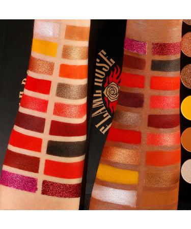 AFFLANO Red Eyeshadow Palette: Highly Pigmented, Long-Lasting, 18 Color Waterproof Matte Shimmer Shades - Cruelty-Free Halloween Makeup - Buy Online on GoSupps.com