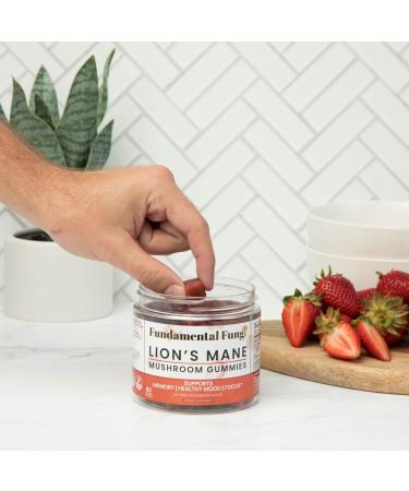 Fundamental Fungi Organic Lion's Mane Mushroom Gummies | 90 Servings | Brain Health Focus Clarity & Memory Mushroom Supplement Gummies | 90 Organic Lions Mane Gummys for Adults - Buy Online on GoSupps.com