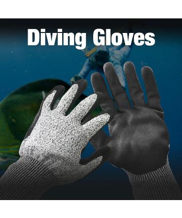 ELFGO Cut Resistant Diving Scuba Gloves - Ergonomic Water Gloves for Spearfishing, Surfing, Fishing (Extra Large) - Buy Online on GoSupps.com