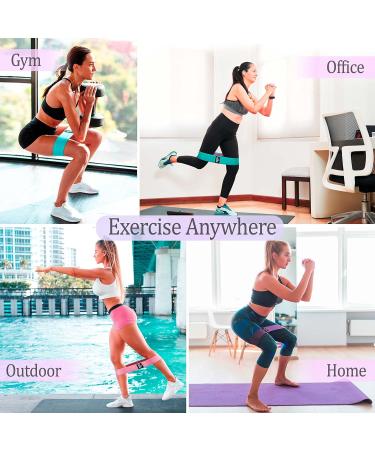 Troth Resistance Bands Set - Home Gym Fitness Accessories for Men and Women - Ideal for Pilates, Squats, Yoga, and Pull Up Workouts - Green, Pink, Purple - Buy Online on GoSupps.com