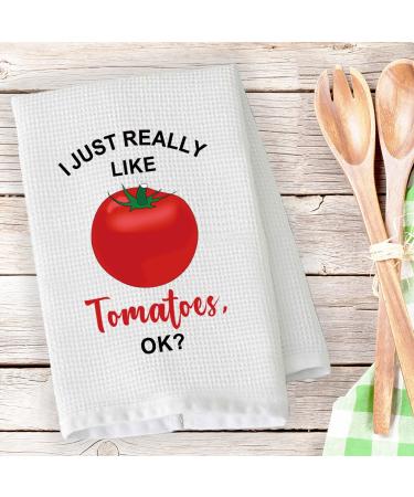 BDPWSS Tomato Kitchen Towel Tomato Lover Gift Funny Tomato Gardener Gift I Just Really Like Tomatoes Ok Tomato Theme Gift (Really Like Tomatoes TW) - Buy Online on GoSupps.com
