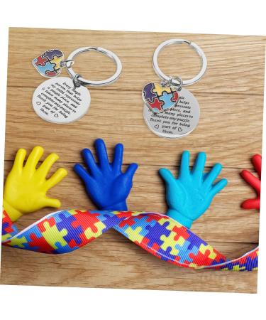 Shop Abaodam 2ST Key Pendant | Therapist Recognition & Teacher Therapy Keychain - Rustproof Heart-Shaped Puzzle Jewelry - Buy Online on GoSupps.com