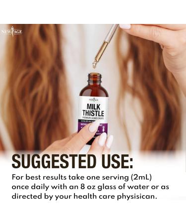 Milk Thistle Liquid Drops All Natural Milk Thistle Extract with Silymarin High Absorption Non-GMO Gluten-Free 8 oz - Buy Online on GoSupps.com