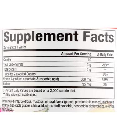 Natural Factors Vitamin C Chewables - 500mg Peach Passionfruit & Mango - 180 Count - Buy Online on GoSupps.com