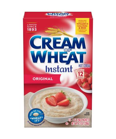 Cream of Wheat Instant Hot Cereal, Original, 1 Ounce, 12 Packets Original 12 Count (Pack of 1)