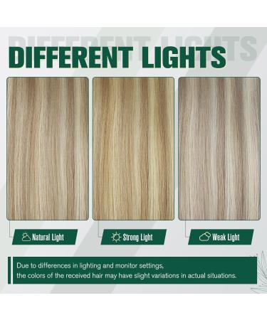 Runature Ash Blonde & Platinum Blonde Real Hair Extensions - 50cm Sew-In Weft - Smooth & Healthy Hair - 100g #18AP60 - Buy Online on GoSupps.com