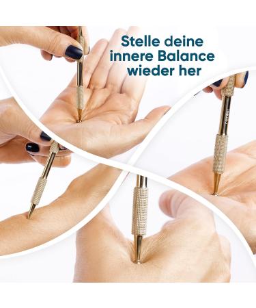 REMOS Acupressure & Meridian Pen - Brass 10cm | Precision Support for Wellness - Buy Online on GoSupps.com