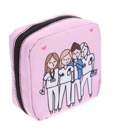Healifty Aunt's Towel Storage Bag Tote Purse Organizer Insert Toiletry Organizer Undies for Women Menstrual Storage Bag Feminine Product Organizer Pad Bag Women Period Bag Travel As Shown-6 12X12X5CM